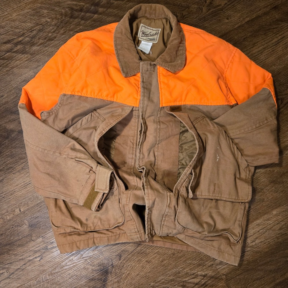 Woolrich Outdoor Guide Collection Hunting Jacket Brown Orange Size L 1990s Mens - Picture 5 of 16